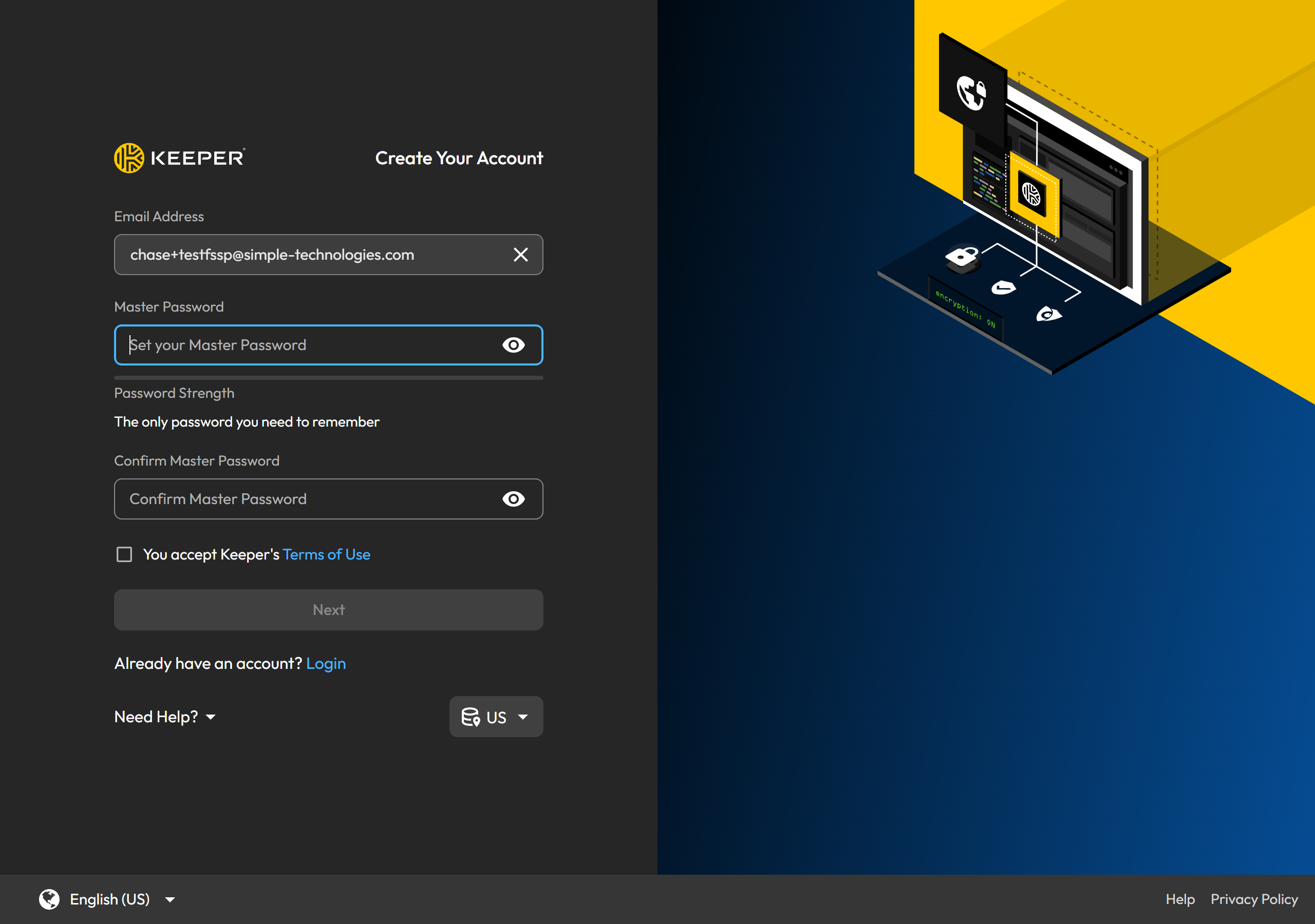 Step 5 — Keeper's account screen, opened from your invitation