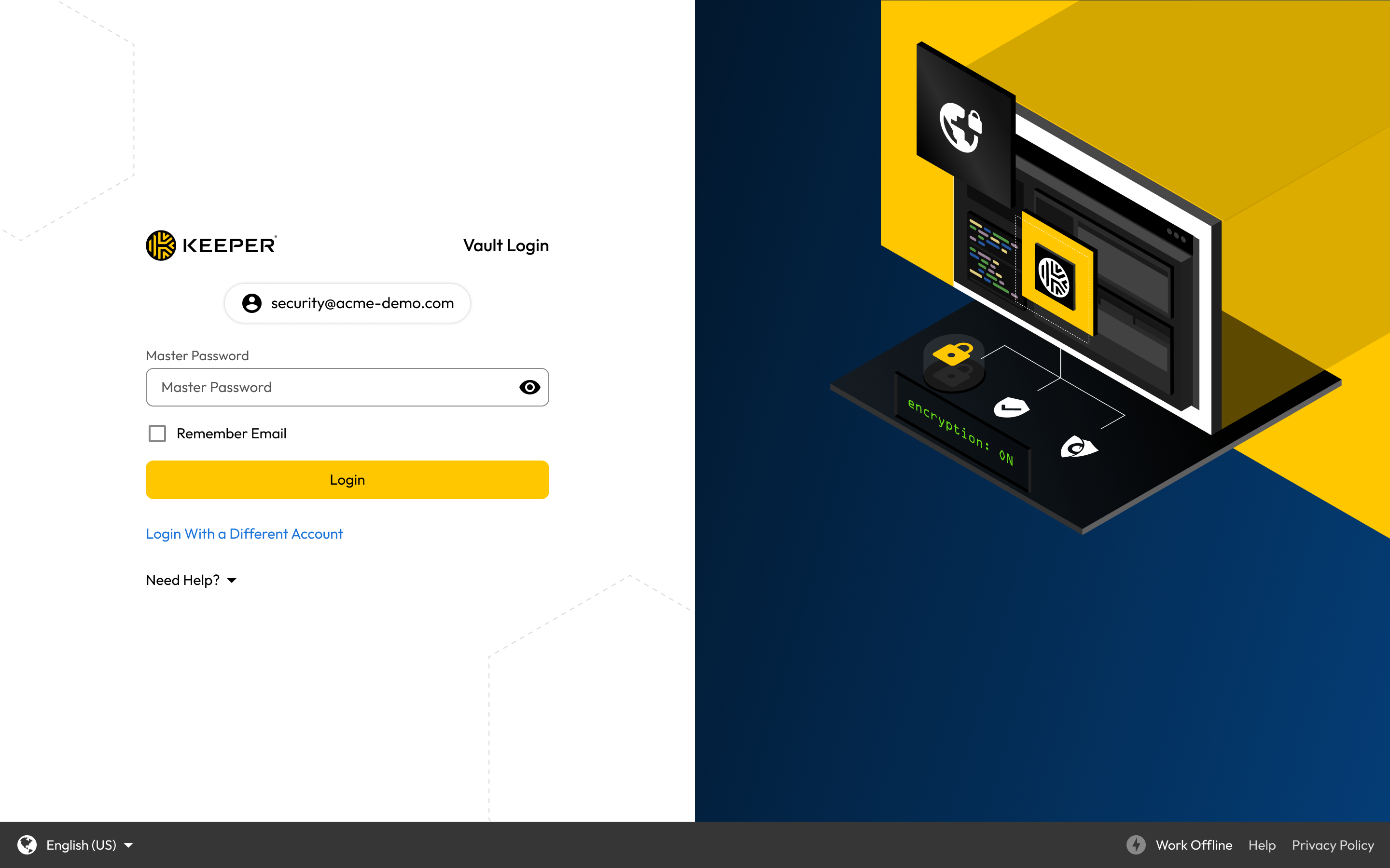 Keeper Web Vault — sign in